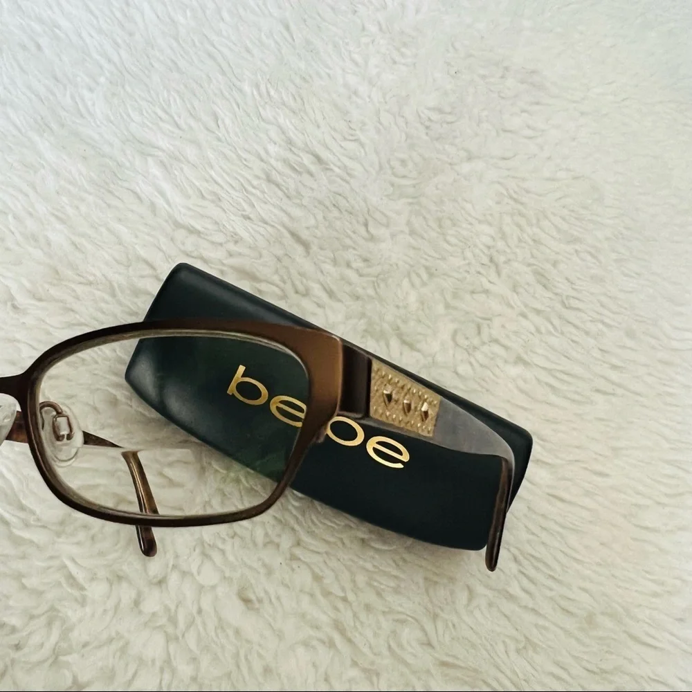 Bebe Brown Gunmetal/Plastic Full rim Eyeglass’s Frame